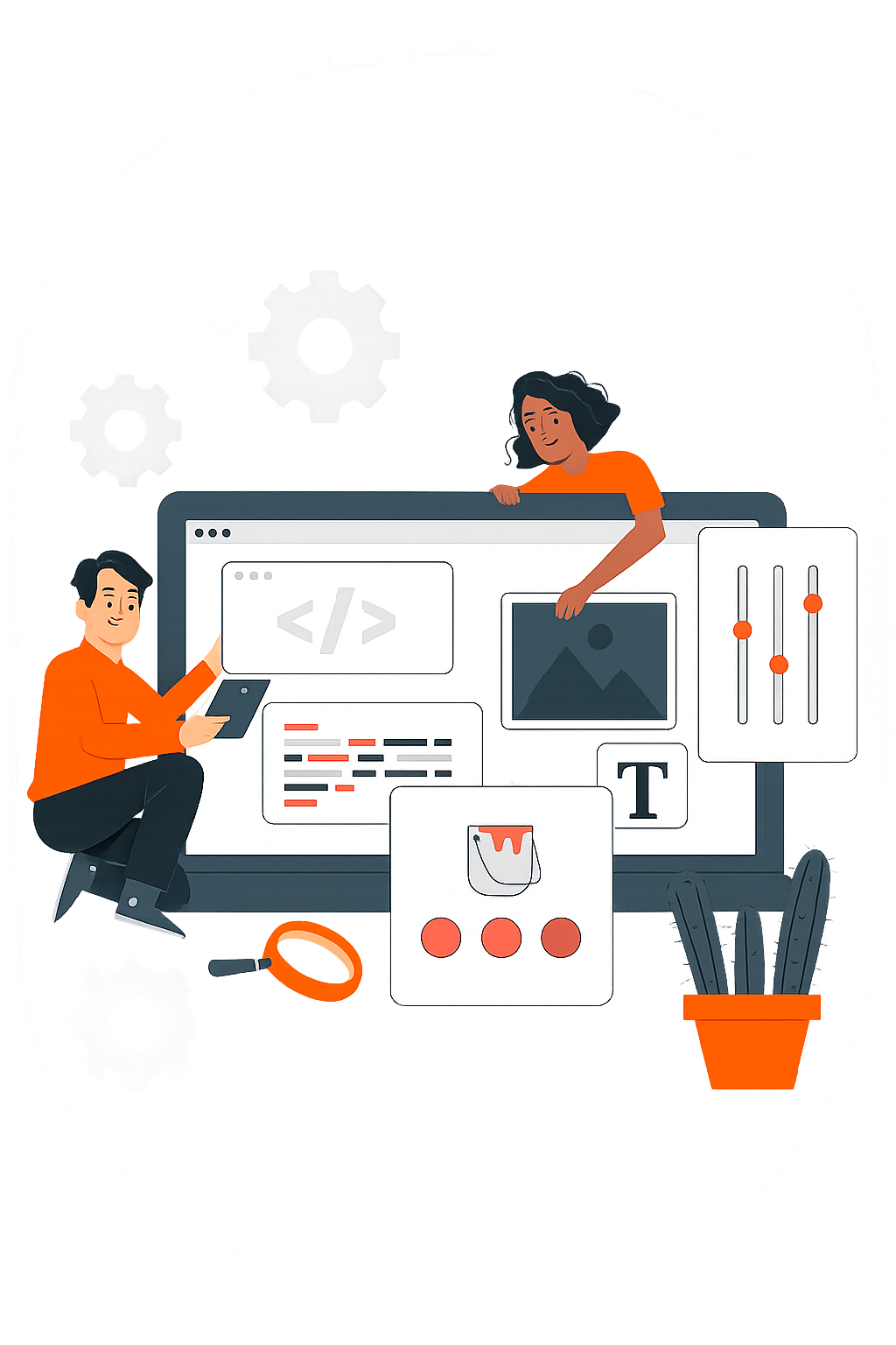 Best web designing company in Coimbatore - BMO Software web design illustration