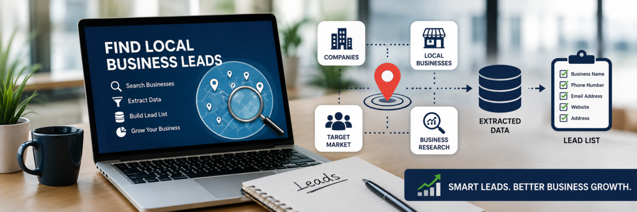Local business leads data extraction research