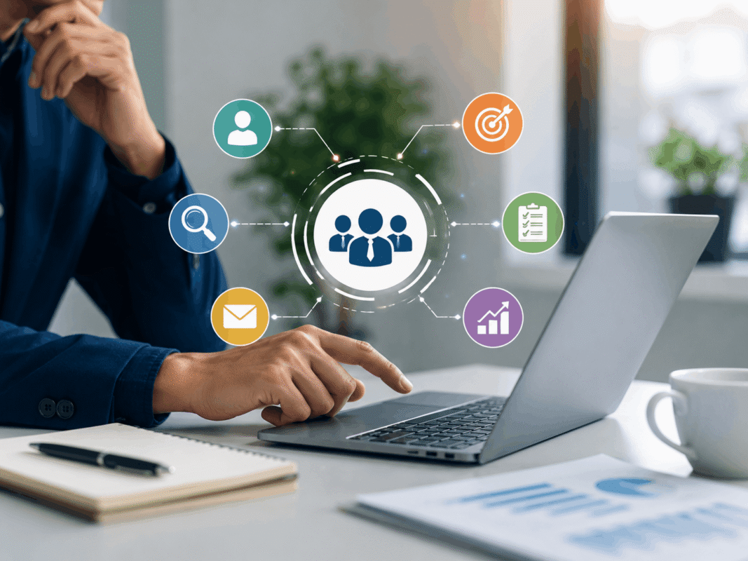 CRM lead management software interface