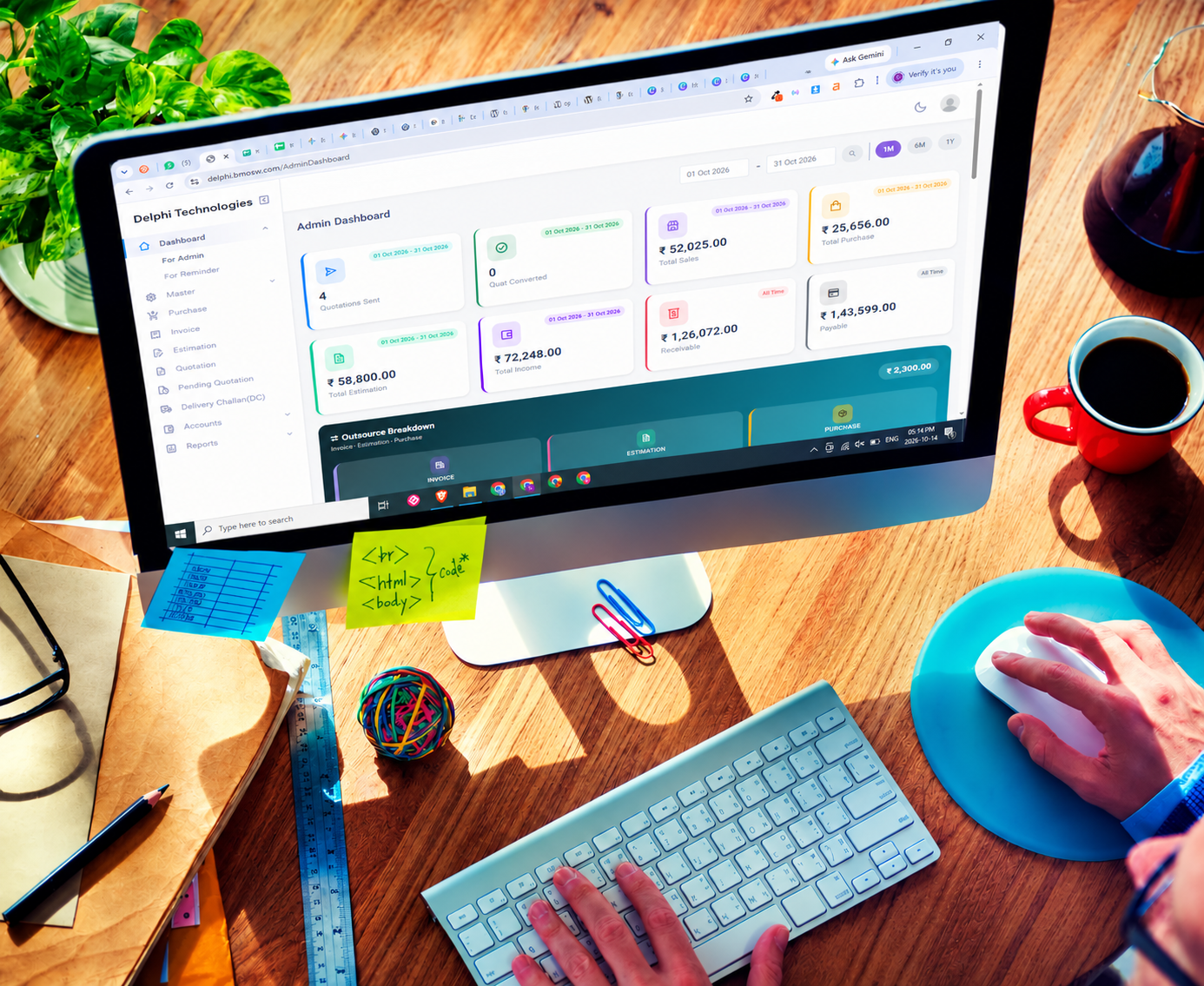 Billing Software dashboard by Delphi Technologies