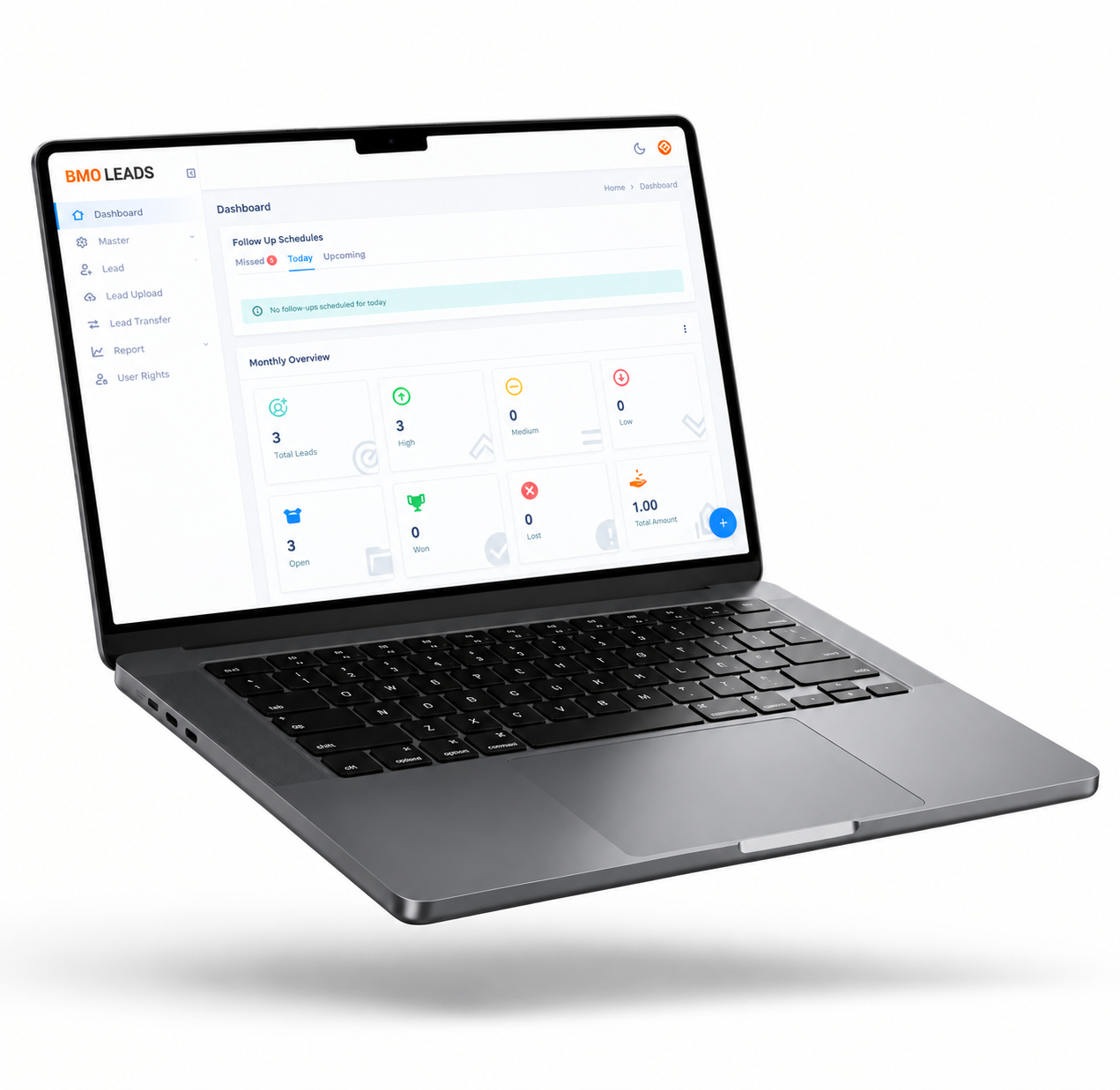 BMO Leads dashboard for lead tracking and sales performance management
