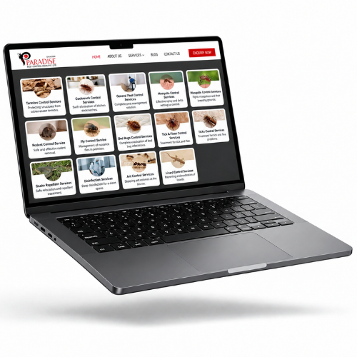 Paradise Pest Control website highlights