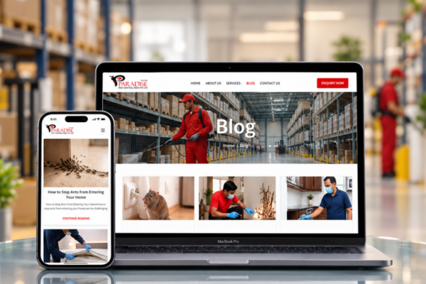Paradise Pest Control website design and development case study