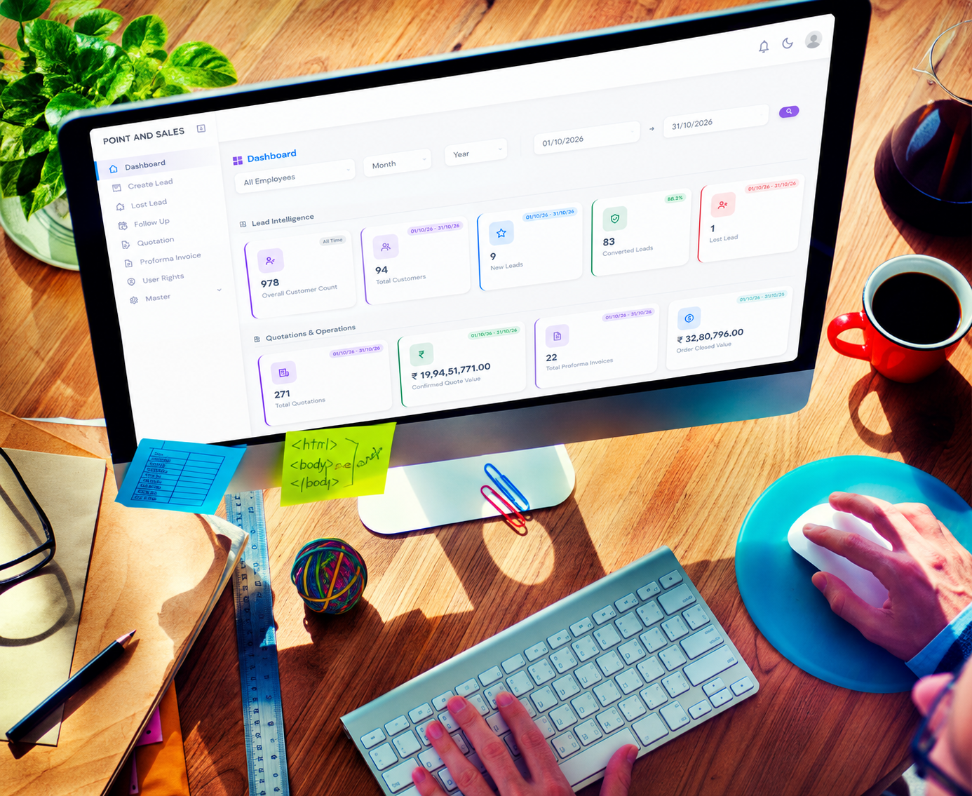 Point and Sales CRM Dashboard