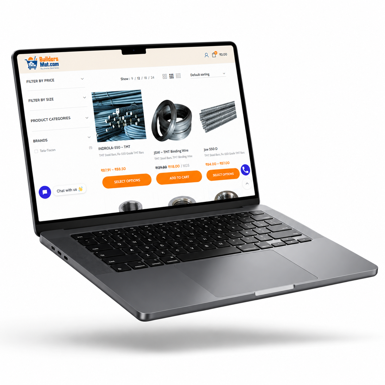 Buildersmat construction website product page